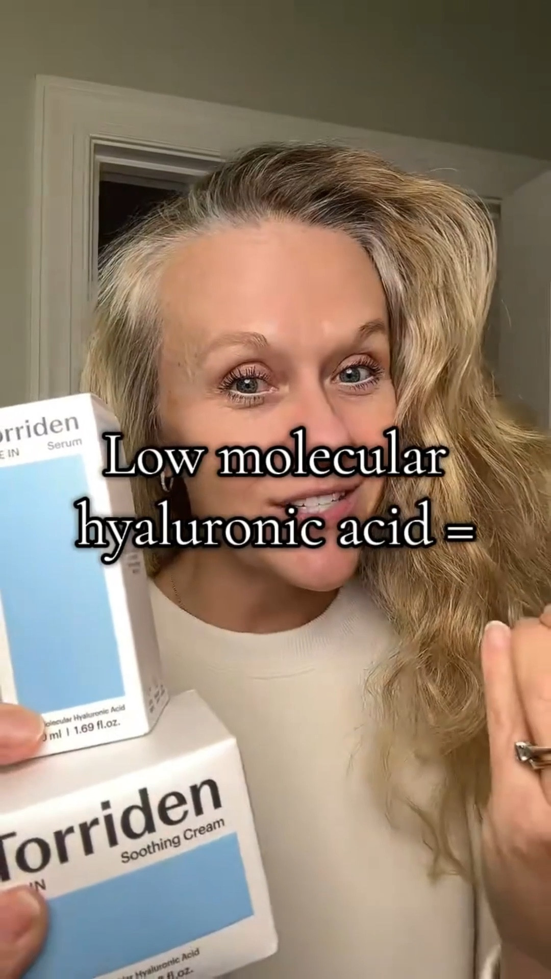 Low molecular hyaluronic acid = deeper hydration. Gentle effective hydration safe for sensitive skin, impactful on dry skin, beneficial on mature skin. 
#skincare #hyaluronicacid #matureskin #over50 #koreanskincare #kbeauty #torriden

#LTKOver40 #LTKBeauty #LTKselfcare