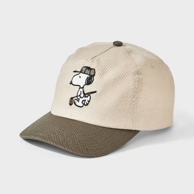 Boys' Snoopy Golfing Baseball Hat - Beige | Target