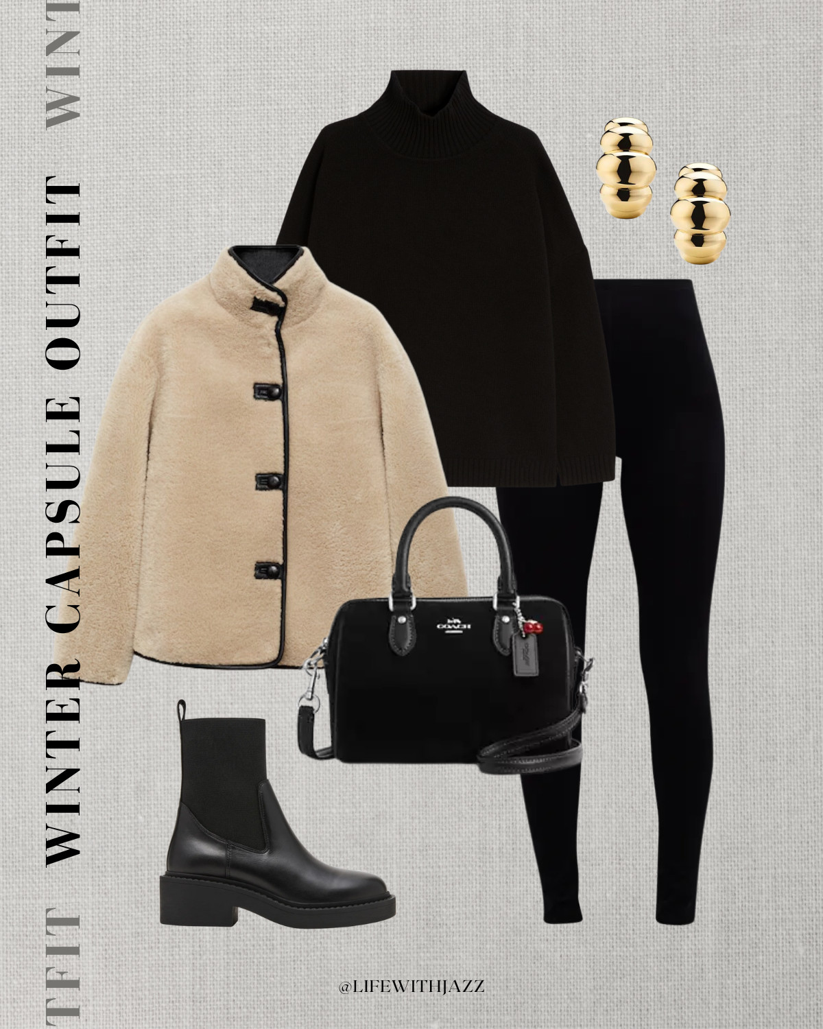  Winter capsule 2026 

Sherpa coat / black turtleneck sweater / leggings / waterproof boots / coach purse / elevated style 

 

#LTKSeasonal