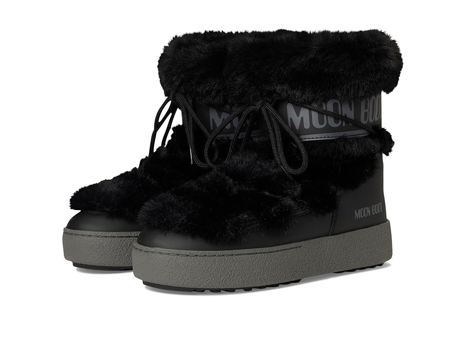 MOON BOOT Ltrack Faux Fur Wp Women's Cold Weather Boots Black : EU 41 (US Women's 9.5) B - Medium, Synthetic | Zappos