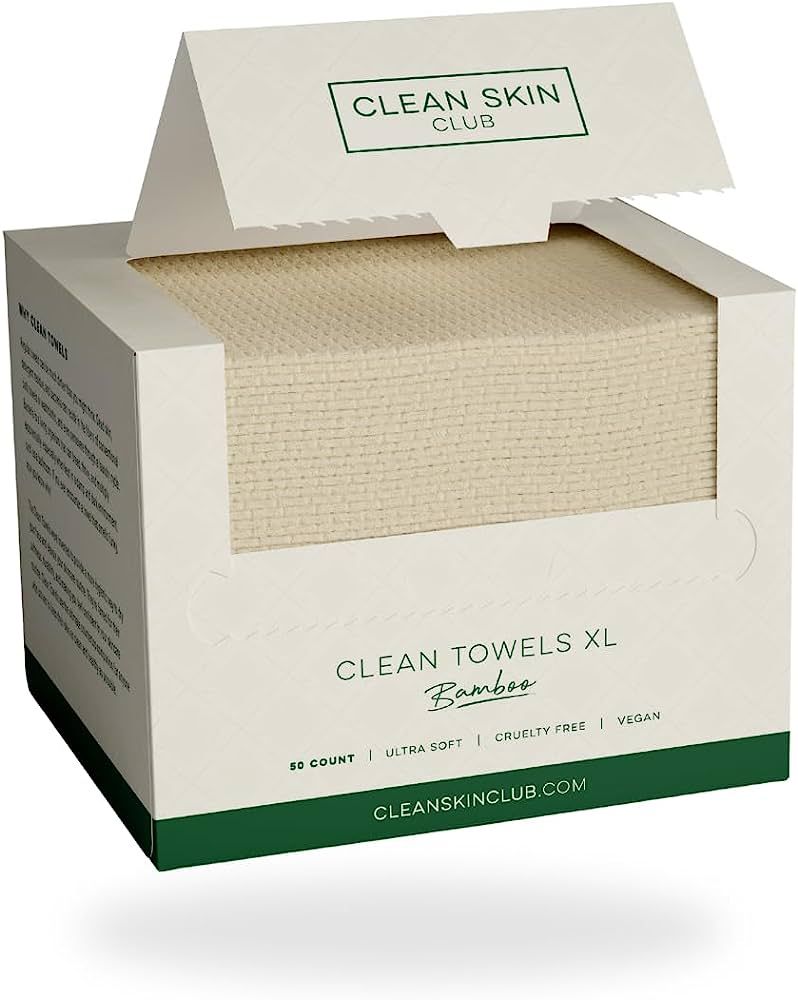 Clean Skin Club Bamboo Clean Towels XL | World 1ST Biodegradable Face Towel | Disposable Dry Make... | Amazon (CA)