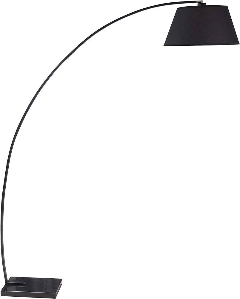 SH Lighting 80" Arc Floor Lamp - Feature One Hanging Empire Fabric Shade and Sturdy Square Marble... | Amazon (CA)