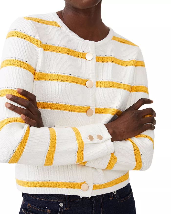 FRENCH CONNECTION Marloe Stripe Crewneck Cropped Cardigan Back to results -  Women - Bloomingdale... | Bloomingdale's (US)