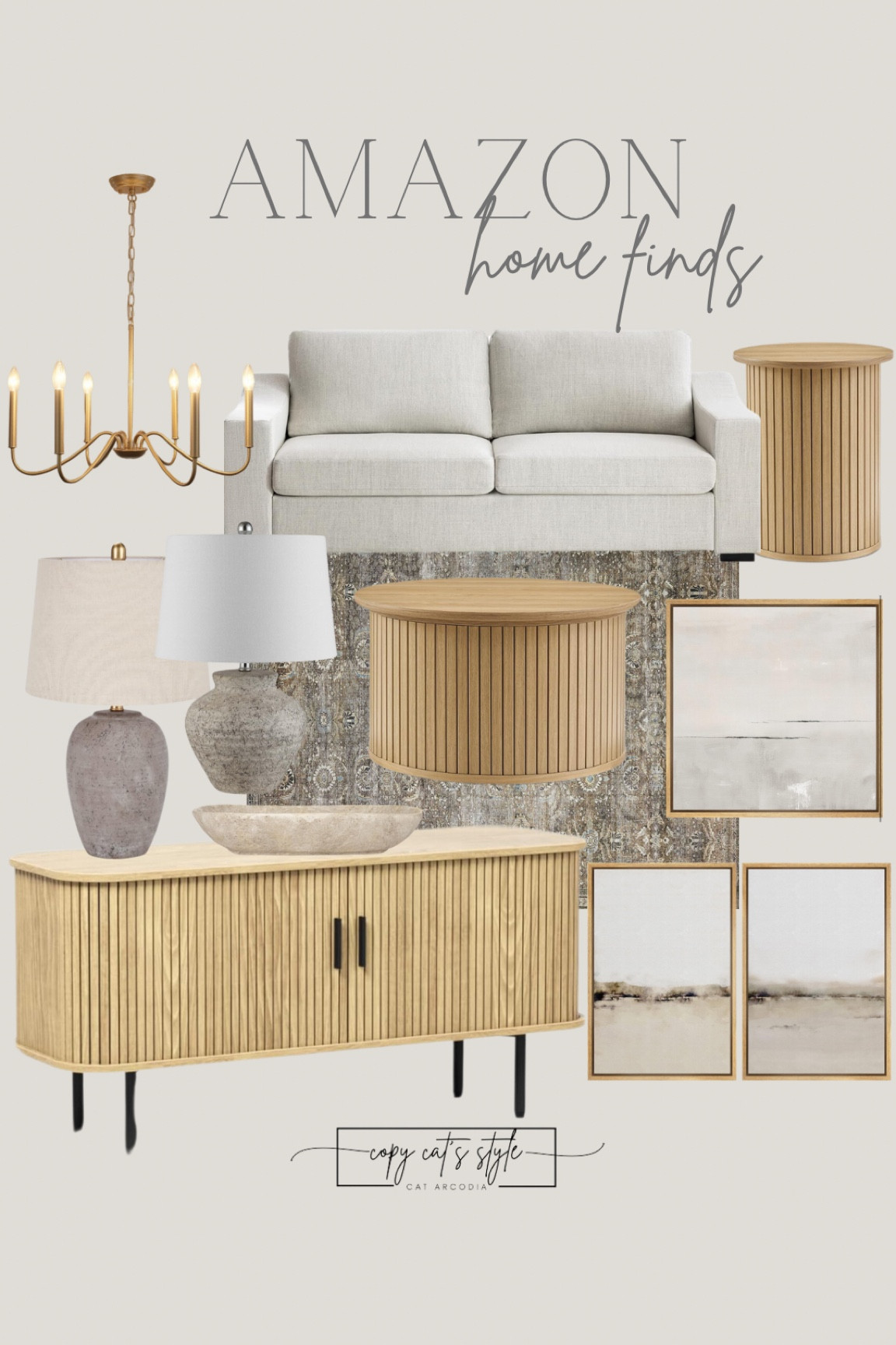 Amazon Home Finds, neutral home, wood tones, white, beige and grey home, wood coffee table, sideboard, sofa, lighting

#LTKHome #LTKFindsUnder100 #LTKStyleTip