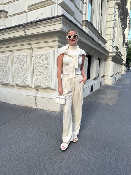 Out and about in Vienna! 
Size medium trousers
Size small top and cardigan. 
Shoes true to size. 

#LTKspring 

#LTKsummer #LTKeurope