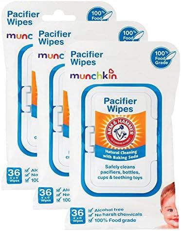 Munchkin Arm and Hammer Pacifier Wipes, White, 108 Count | Amazon (US)