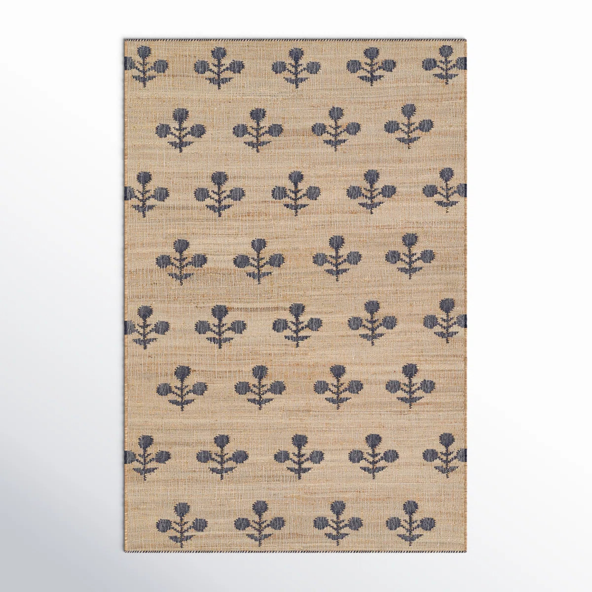 Erin Gates by Momeni Orchard Bloom Blue Hand Woven Wool and Jute Area Rug | Birch Lane