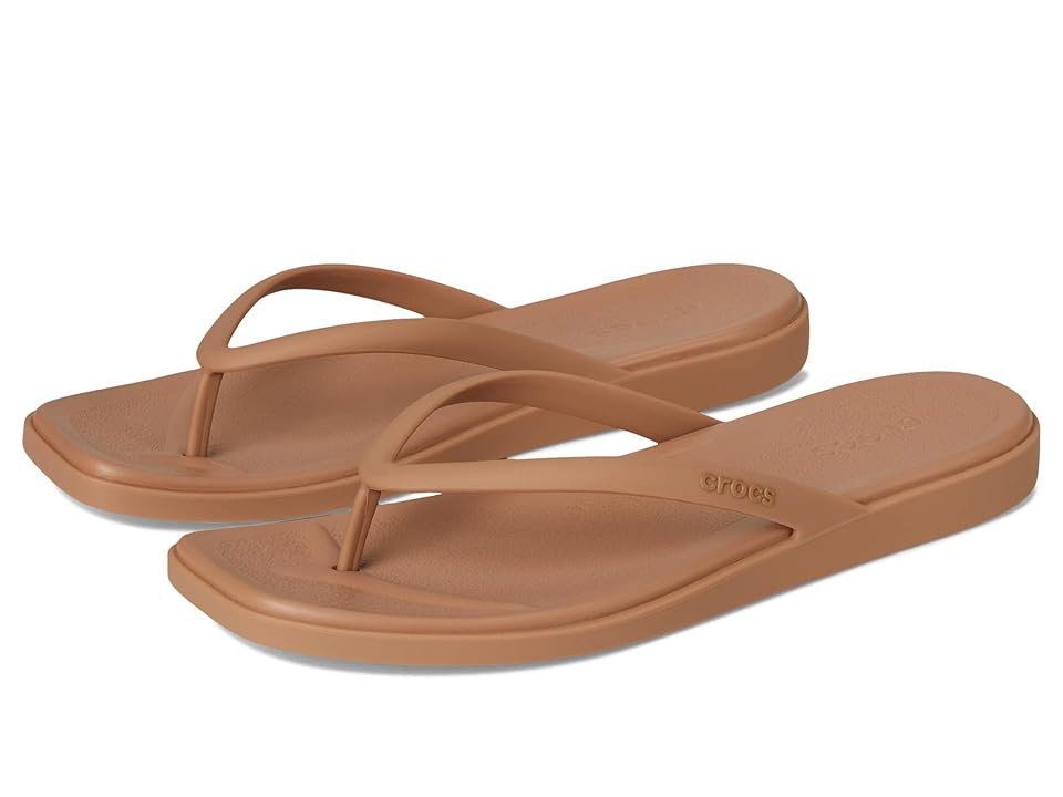 Crocs Miami Flip Flops Women's Sandals Milk Chocolate : 5 M, Synthetic | Zappos