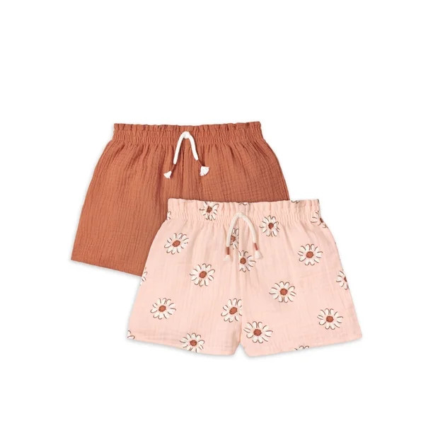 Modern Moments by Gerber Toddler Girl Gauze Shorts, 2-Pack, 12M-5T | Walmart (US)