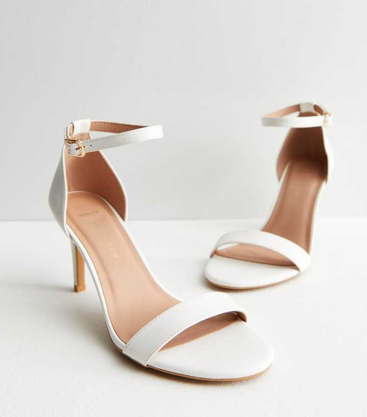 Wide Fit White Leather-Look Stiletto Heel Sandals
						
						Add to Saved Items
						Remove fr... | New Look (UK)