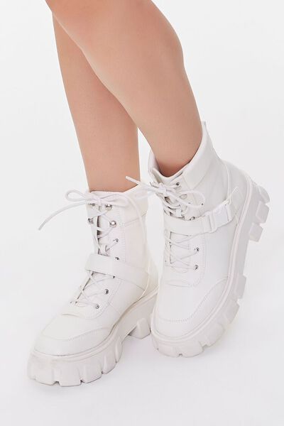 Buckle Faux Leather Booties | Forever 21 (US)