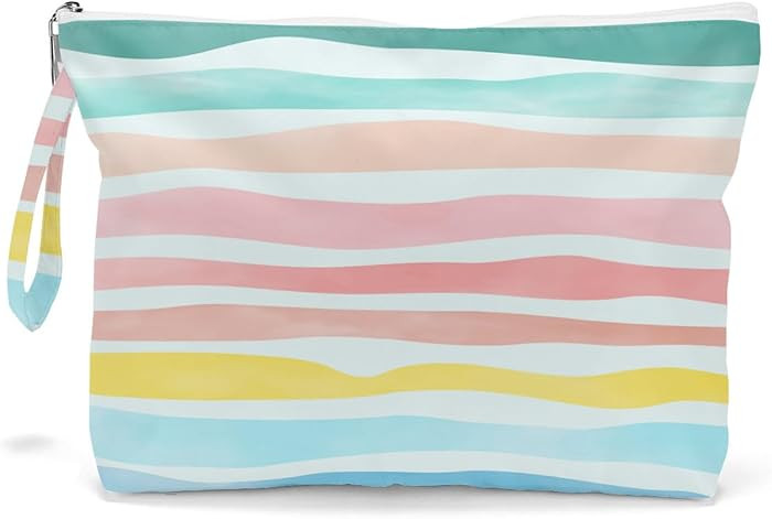 Fokongna Wet Dry Bag, Wet Bag for Swimsuit Travel Beach Bag, Diaper Bag Toiletry Bag Waterproof L... | Amazon (US)