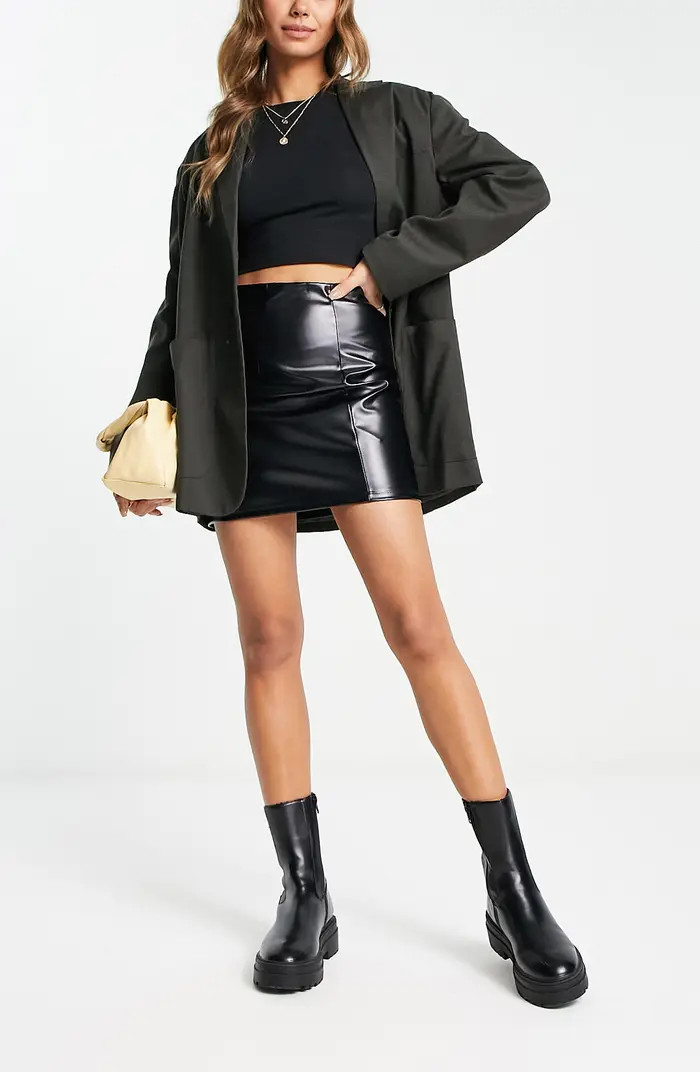 ASOS DESIGN Faux Leather Miniskirt | Nordstrom | Nordstrom
