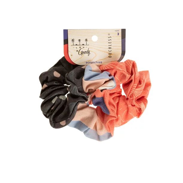 Goody Tru X Hola Lou Collab Ouchless® Standard Size Printed Scrunchies, 3 CT | Walmart (US)