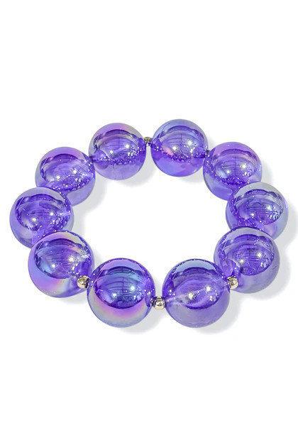 On A High Lavender Abalone Beaded Bracelet | The Willow Tree