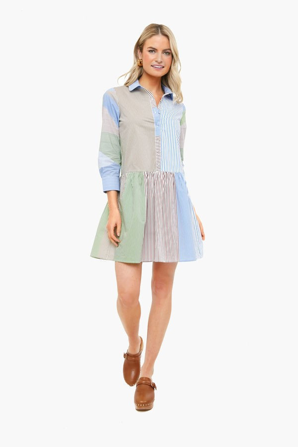 Patchwork Stripe Hayes Shirt Dress | Tuckernuck (US)