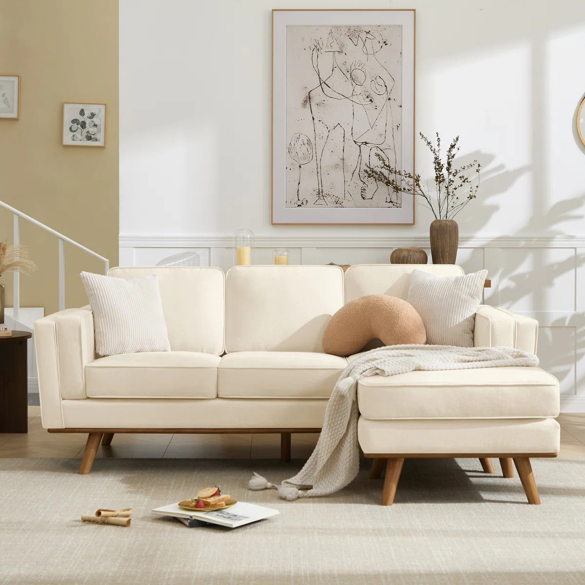 Inayat 84''Wide Reversible Sectional Sofa with Chaise | Wayfair North America