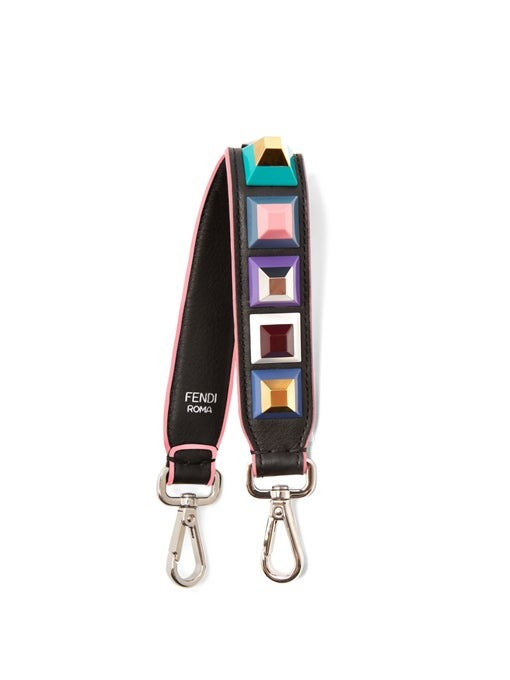 Strap You mini stud-embellished leather bag strap | Fendi | Matches (US)