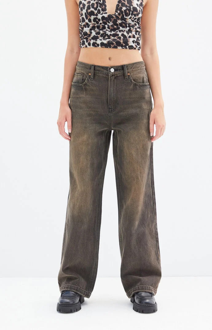 Women's Cali Brown Tint Baggy Boyfriend Jeans - Size 23 | PacSun