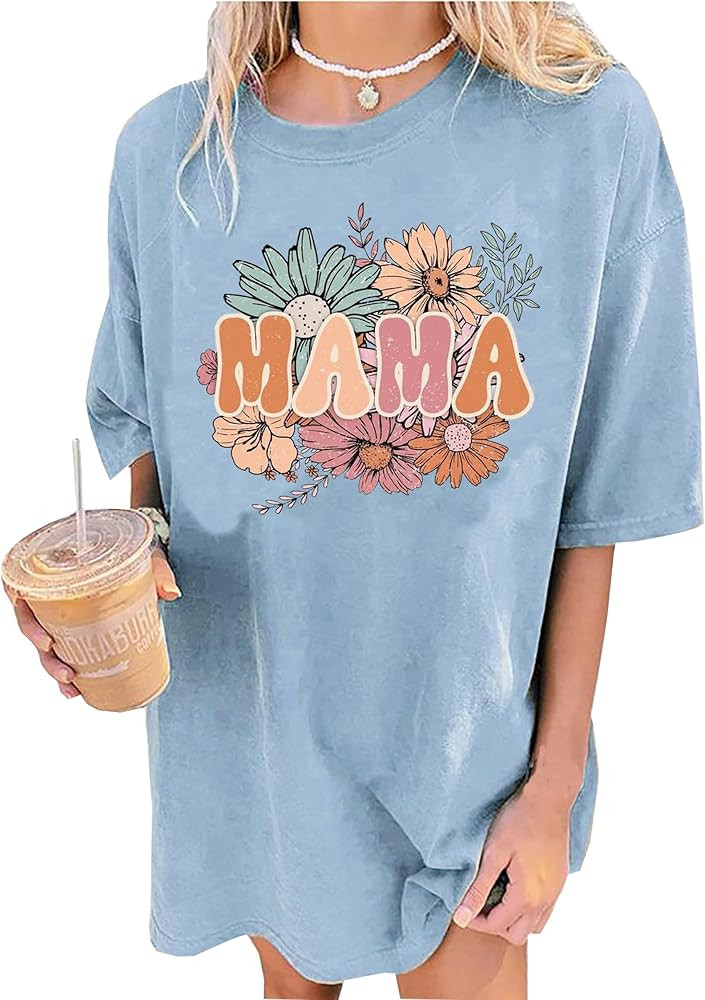 Wildflowers Shirt for Women Oversized Floral T Shirts Inspirational Graphic Tees Flower Plant Shi... | Amazon (US)