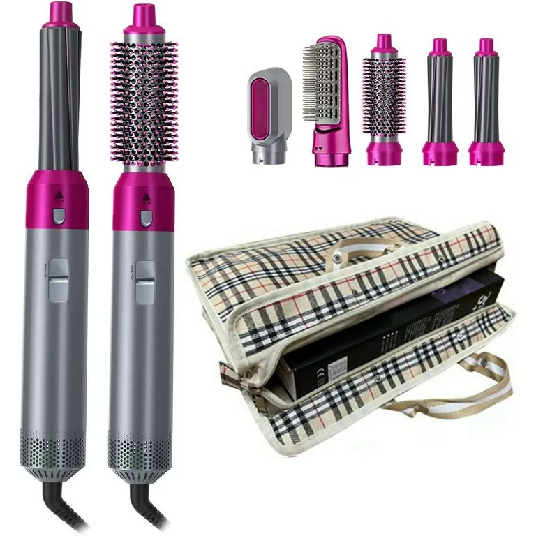 Elecsop 5 in 1 Hair Blower Hot Air Brush, Electric Hair Comb Rotating Hot Air Brush for All Hairs... | Walmart (US)