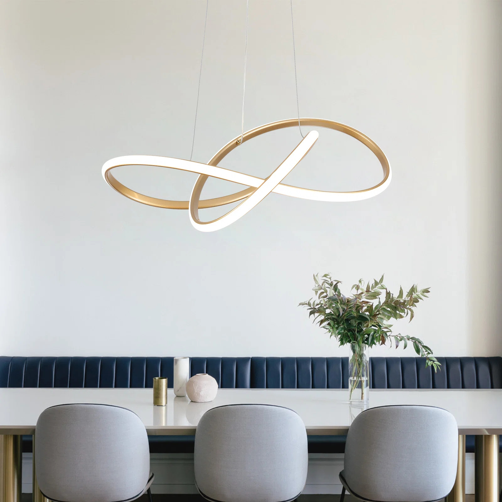 Wrought Studio™ Jahzlynn 1 - Light Dimmable Unique Modern Linear LED Chandelier & Reviews | Way... | Wayfair North America