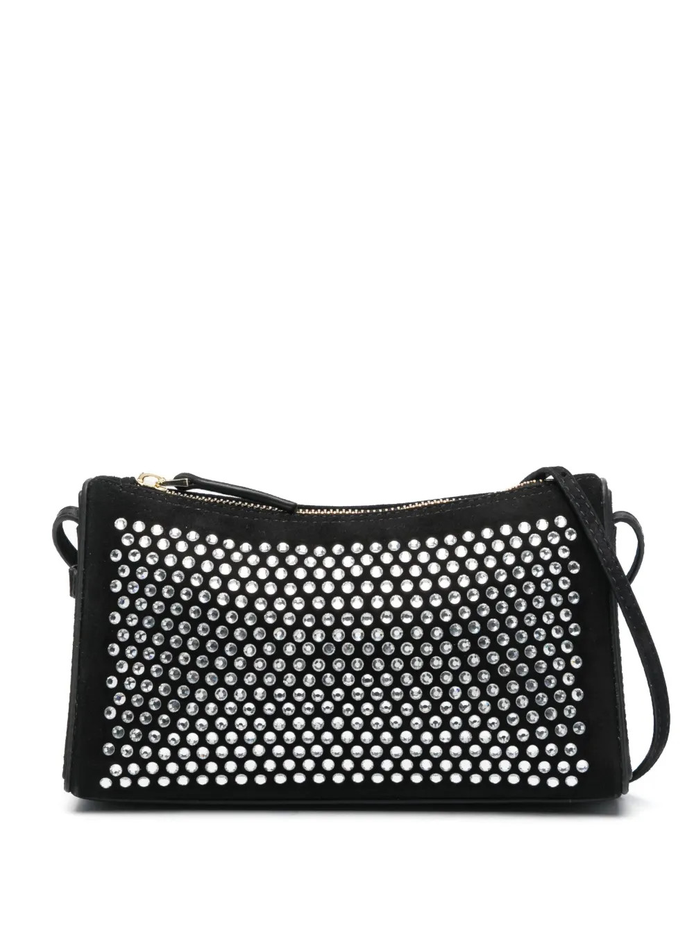 crystal-embellished suede shoulder bag | Farfetch Global
