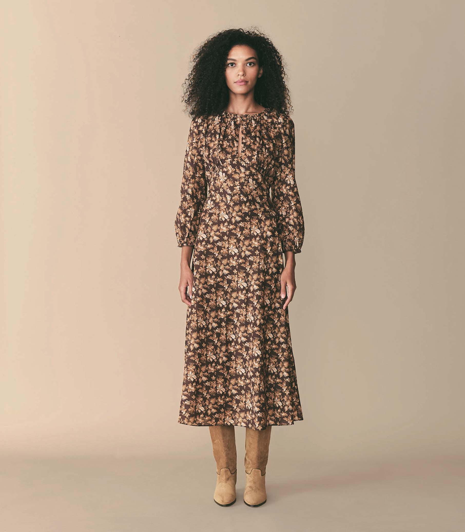 Ginetta Dress - Fern Grove Floral | DÔEN | DOEN