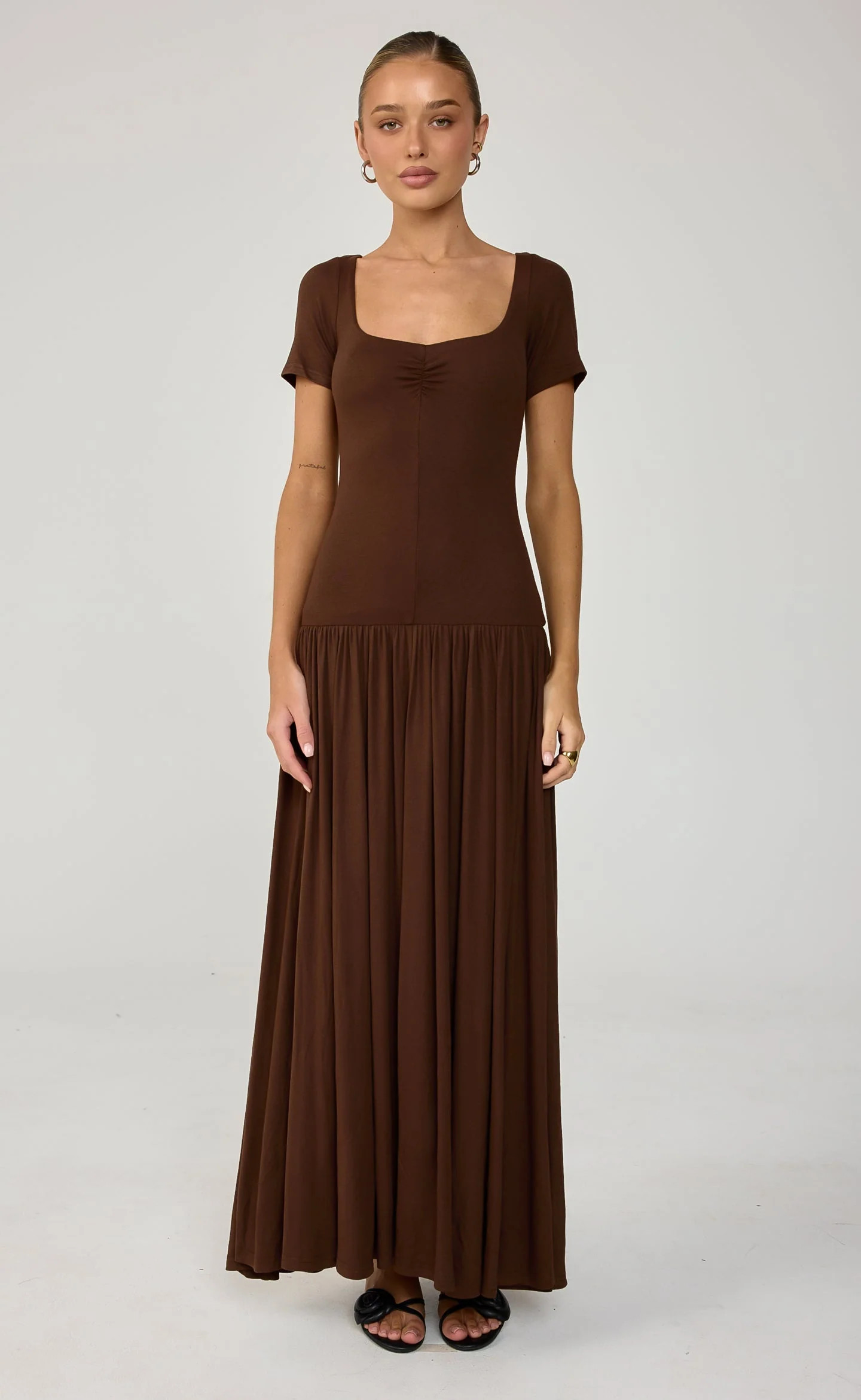 Suri Maxi Dress (Chocolate) | Charcoal Clothing US