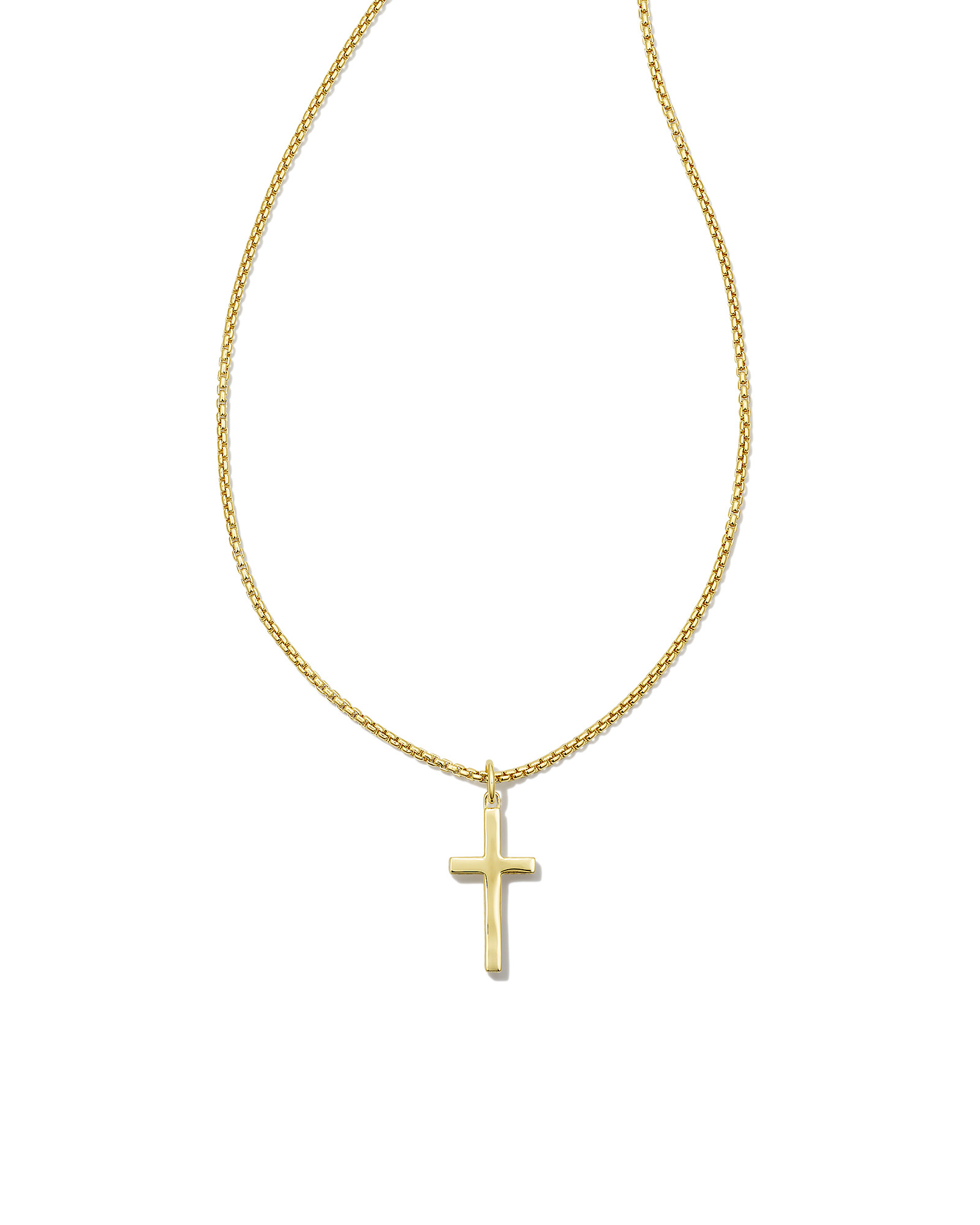 Small Cross Charm Necklace in 18k Gold Vermeil | Kendra Scott