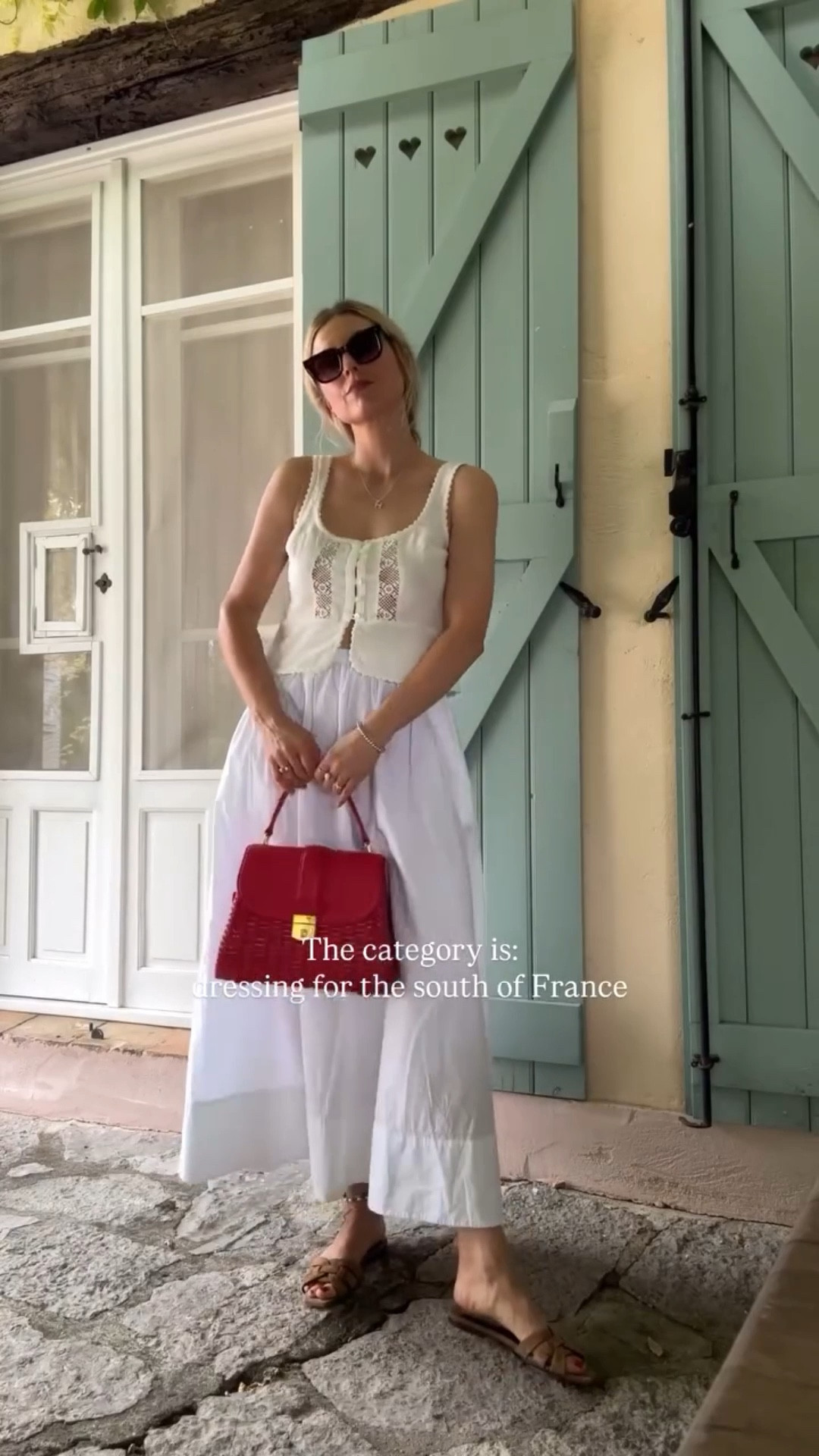 Light, breezy, elegant, understated, easy, airy, feminine… these are the things that come to mind when I think of what to wear in the south of France. Exhibit A for a very warm August evening of meandering around Saint-Paul de Vence:

@sezane top
@jennikayne skirt (code HELENE10)
@veronicabeard bag
@ysl sandals
@chimi sunnies
@alexmonroejewellery initial necklace

———
#howtowear #howtostyle #vivelafrance #southoffrance #cotedazurnow #whattowear #fitcheck #frenchgirlstyle #frenchgirly #jennikayne #sezanette #sezanelovers #sezaneaddict #ysltribute #suddelafrance #lesud #outfitofthedayideas #outfitcheck

#LTKStyleTip #LTKTravel