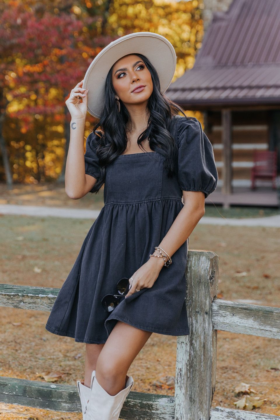 Washed Black Denim Babydoll Dress - FINAL SALE | Magnolia Boutique