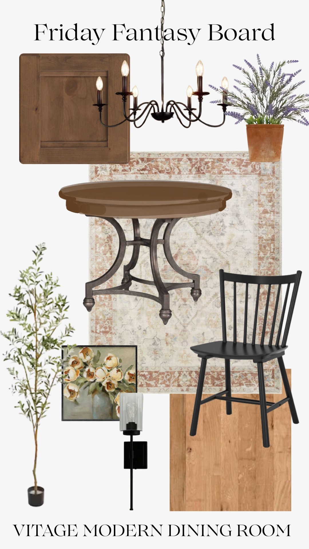 Vintage Modern Dining Room | Moody Vibes #diningchairs #diningtable #wallart #fauxplants #flooring #rug #cabinets

#LTKFindsUnder100 #LTKFindsUnder50 #LTKHome