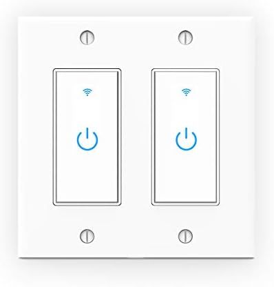 WiFi Light Switch Smart Switch 2 Gang Touch Wall Switch - Compatible with Alexa Google Assistant ... | Amazon (US)