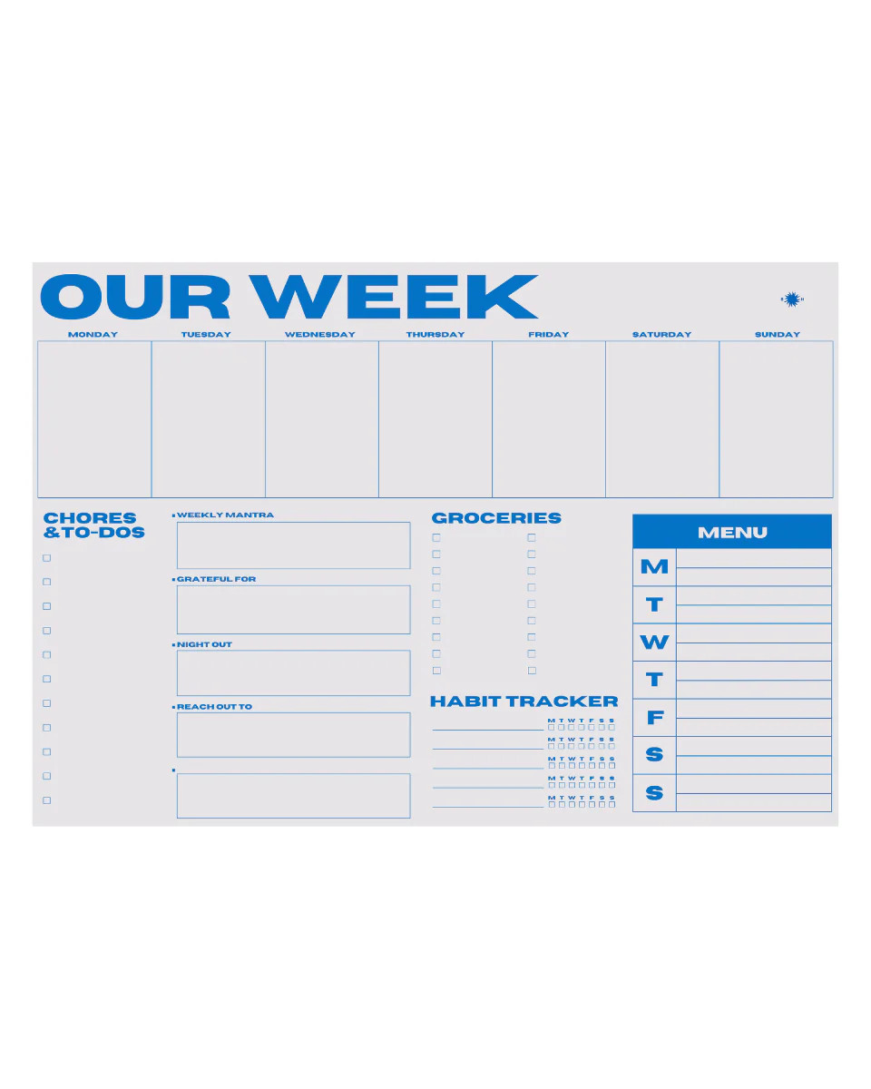Our Week Planner Pad | Sonderhuas