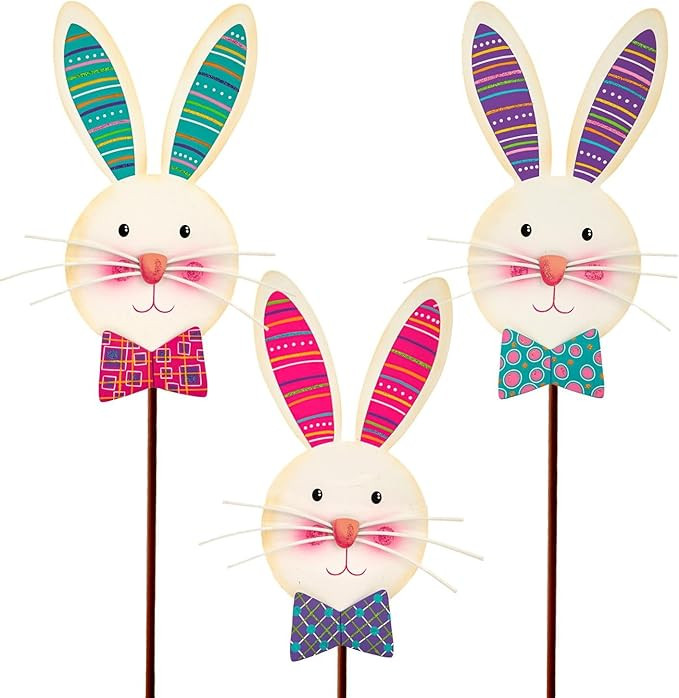 The Round Top Collection - Patterned Rabbits & Bowties S/3 | Amazon (US)