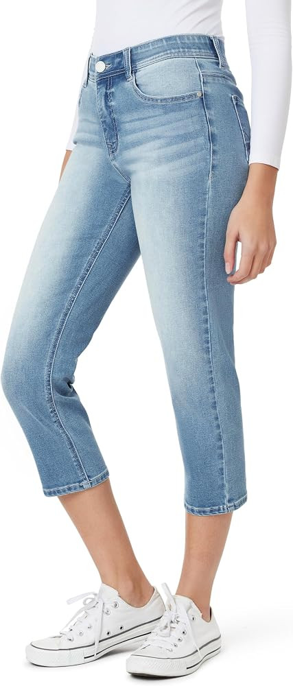 Angels Forever Young Women's Everluxe Sculpt Straight 23.5" Crop Jeans | Amazon (US)