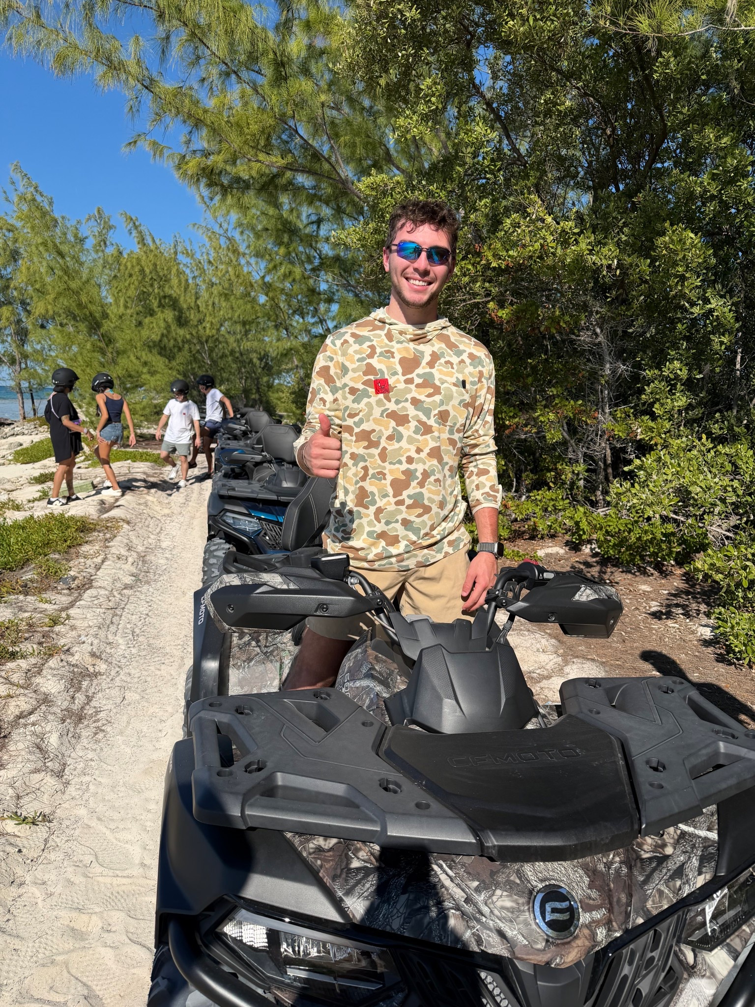 Mason’s ATV attire 