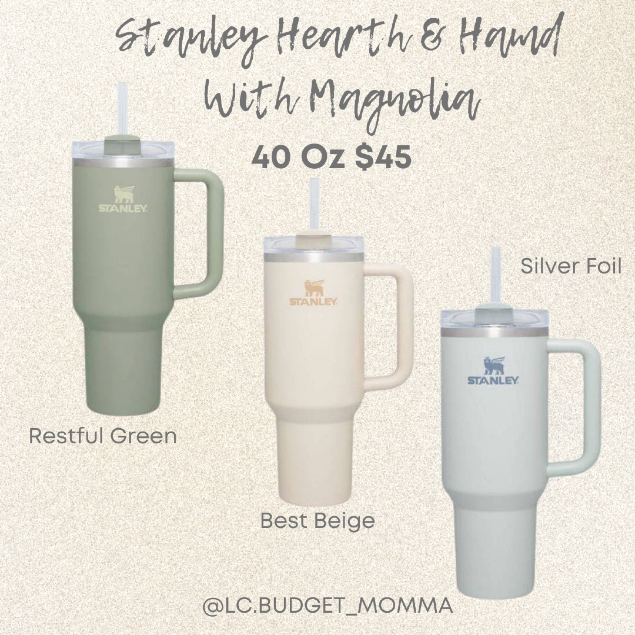 NEW ✨ JUST RELEASED ✨

#magnolia #stanley #hearthandhand #neutral #stanleycup #tumbler #target #targetexclusive

#LTKGiftGuide #LTKHoliday #LTKSeasonal