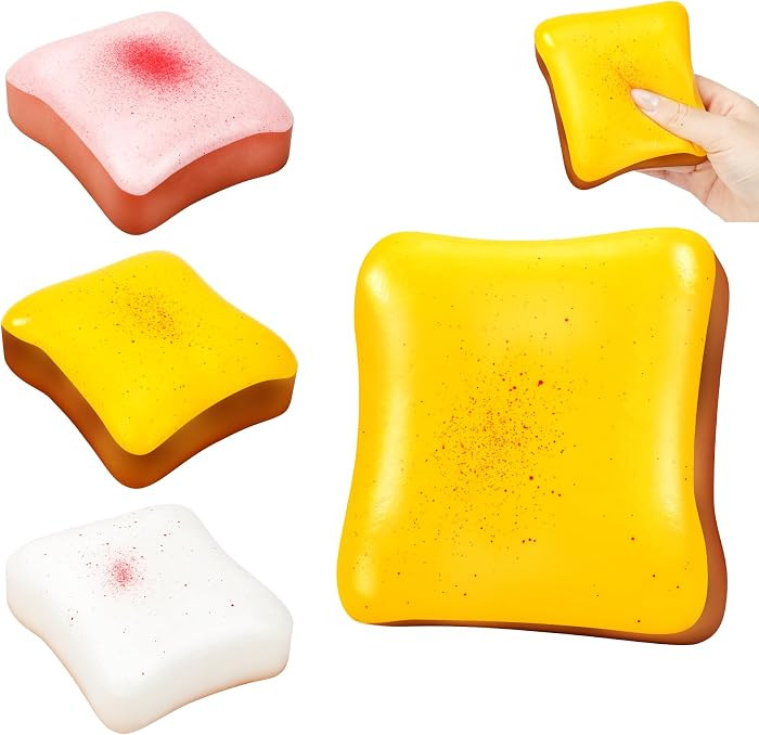 3 Pack Slow Rising Squishy Butter Bread, Realistic Bread Squishies with Butter Scent, Soft Sticky... | Amazon (US)