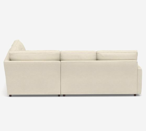 Pearce Square Arm Upholstered 3-Piece L-Sectional with Wedge | Pottery Barn (US)