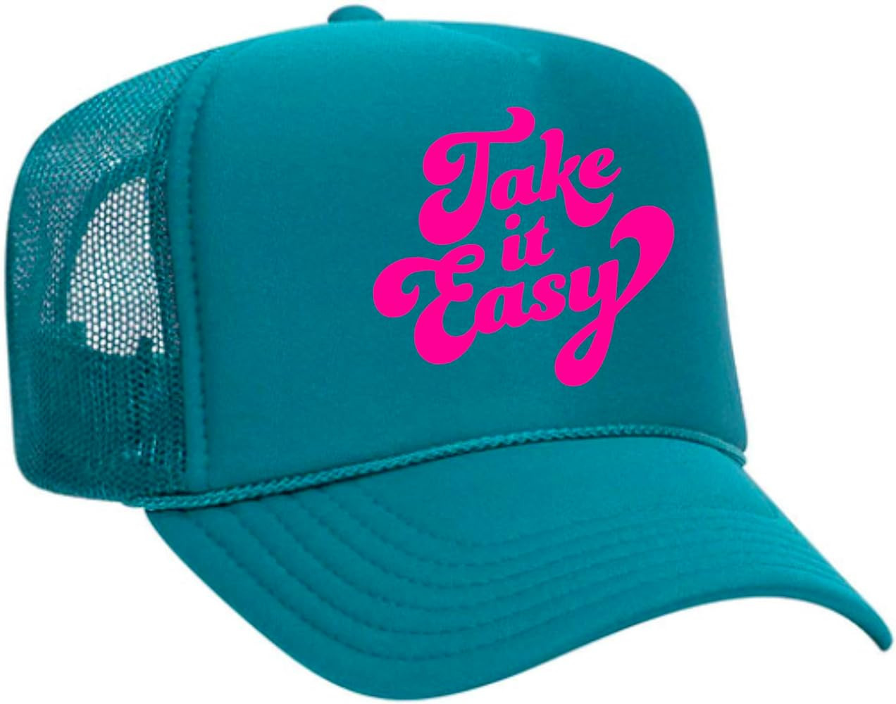 FitCrush Lifestyle TAKE IT Easy Neon Trucker Hat | Amazon (US)