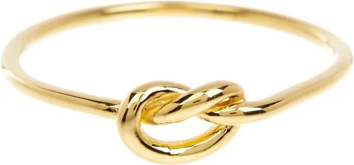 STERLING FOREVER 14K Yellow Gold Vermeil Thin Love Knot Ring | Nordstromrack | Nordstrom Rack
