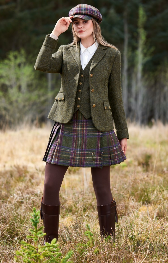 Ladies Short Tweed Kilt | The House Of Bruar