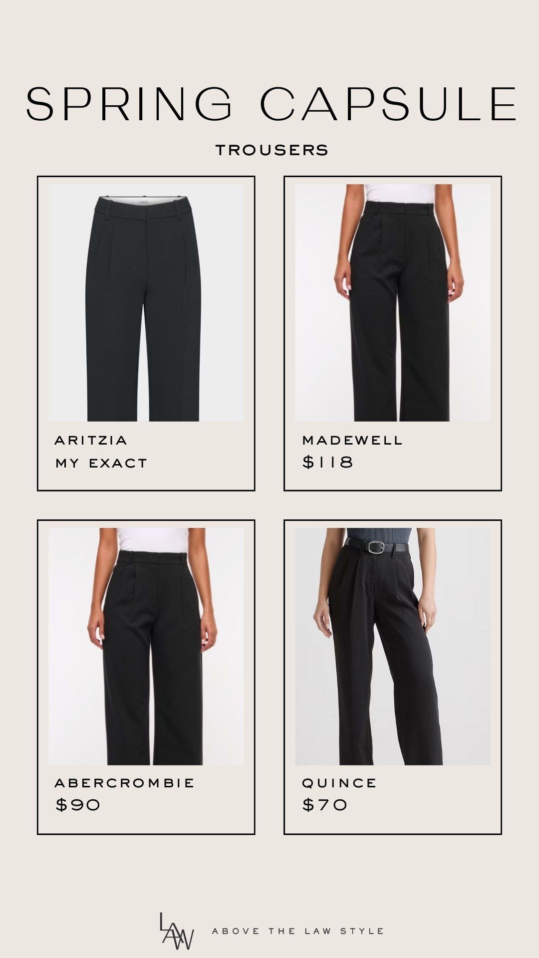 Spring Capsule: Trousers

#LTKFindsUnder50 #LTKStyleTip #LTKFindsUnder100