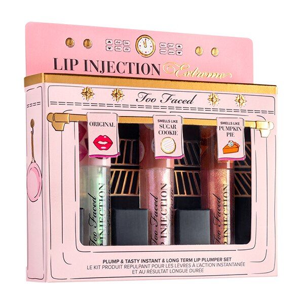 Too Faced Lip Injection Extreme Plump & Tasty Trio Instant & Long Term Plumping Lip Gloss Set (0.15  | Too Faced Cosmetics