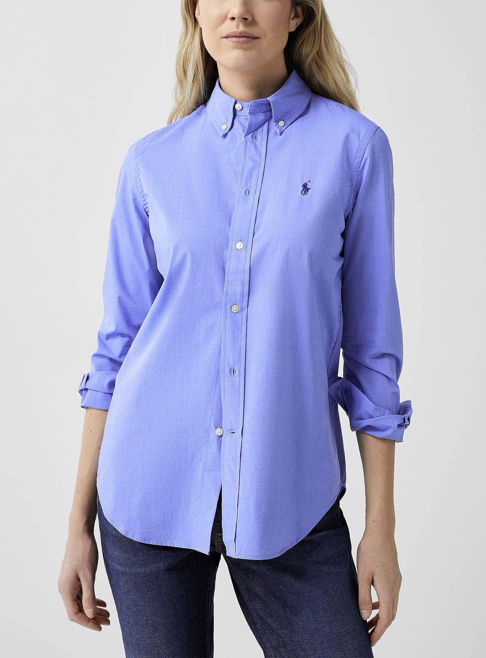 Polo Ralph Lauren - Blue logo shirt (Women, Blue, 10) | Simons