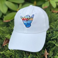Surf Wave Hat, Custom Beach Caps Unisex, Call Me Design Embroidered White Baseball Hats, Outfit Accessory Personalized Hawaii Apparel Gifts | Etsy (US)