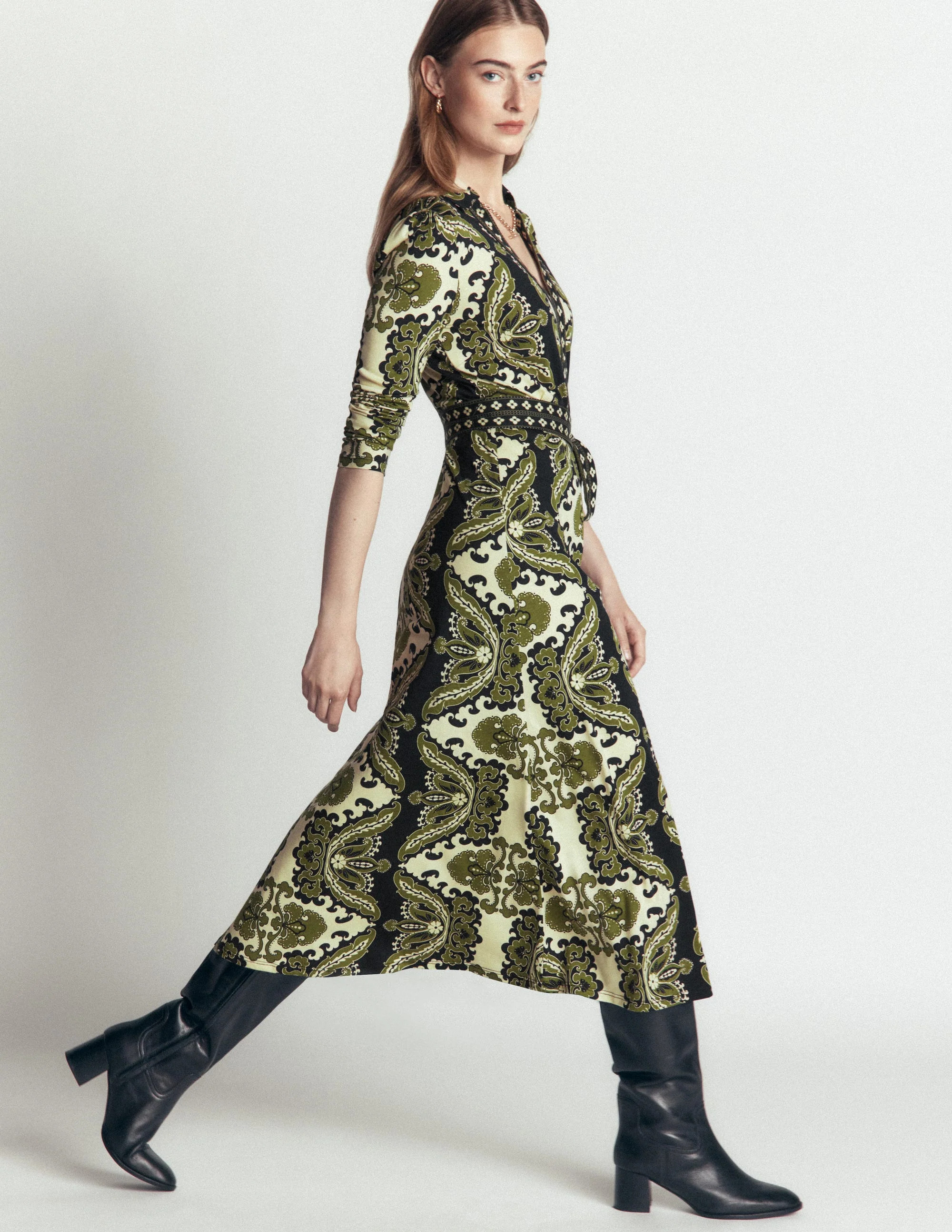Boden Women's Imogen Collared Jersey Dress | Size 20/22 | Boden (US)