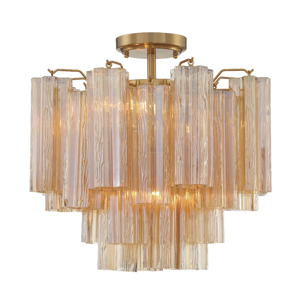 Everly Quinn Cyprio Glass Semi Flush Mount & Reviews | Wayfair | Wayfair North America